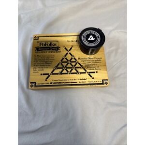 Vintage 1988 PoFolks Signature Series Triangle Solitaire Wooden Peg Board Game